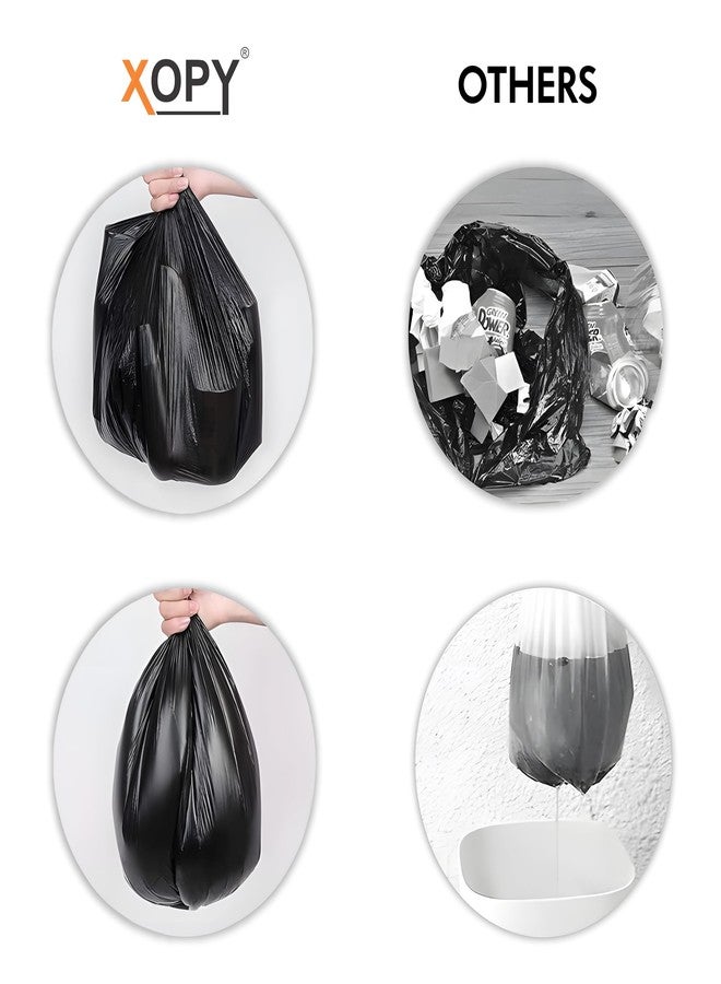 XOPY Premium Eco-Friendly Garbage Bag | 19 X 21 Inches Medium Size Dustbin Bag | Pack of 3 Rolls (90 Trash Bags) | Black Colour Waste Bag For Everyday Use | Bin Bag For Dry & Wet Waste | Pouch Packing - Image 2
